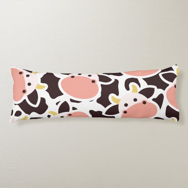 Cute Cow Pattern Body Cushion (Front)