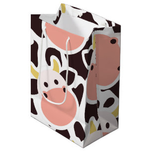 Cute Cow Pattern Medium Gift Bag