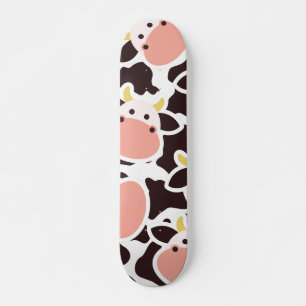 Cute Cow Pattern Skateboard