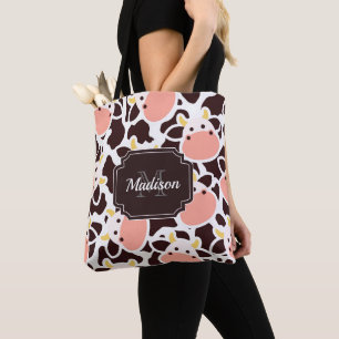 Cute Cow Pattern Tote Bag