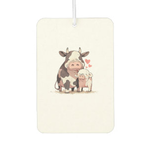 Cute Cow & Pig Love Car Air Freshener