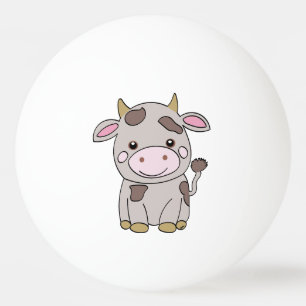 Cute cow ping pong ball