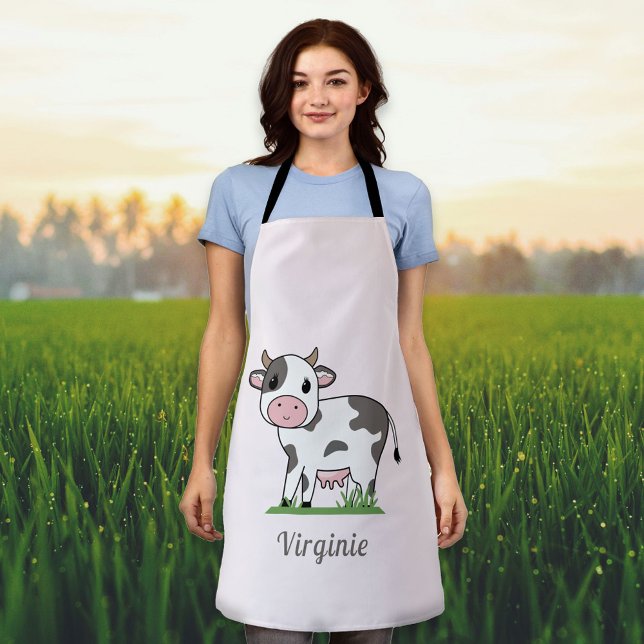 Cute Cow Pink Apron (Cute Cow Pink Apron)