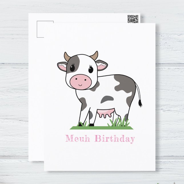 Cute Cow Postcard  (Cute Cow Postcard )