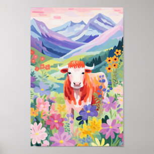 Cute Cow Poster