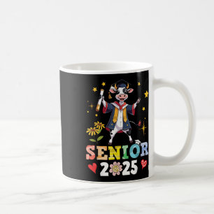 Cute Cow Senior 2025 Graduation School College Uni Coffee Mug