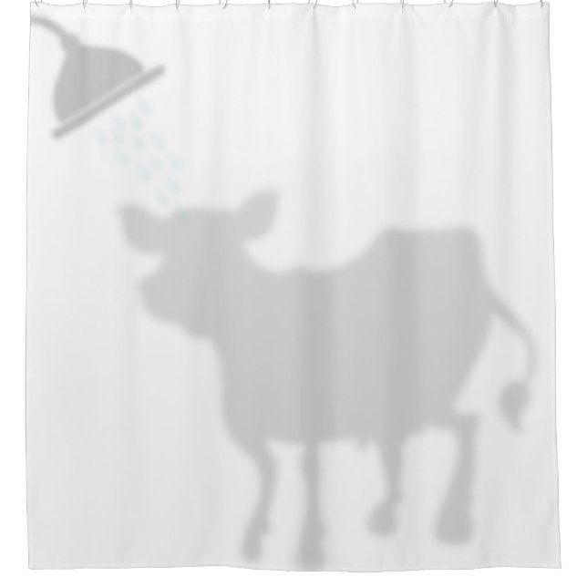 Cute Cow Shadow Silhouette Shadow Buddies Shower Curtain (Front)
