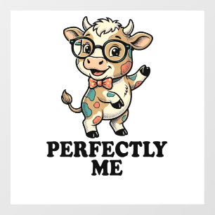 Cute Cow Shirt With Glasses Perfect Vibes