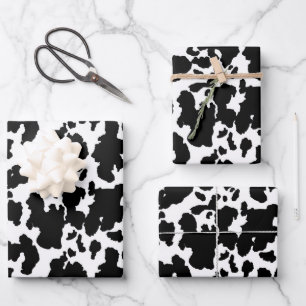 cute cow spots Country pattern party Wrapping Paper Sheet