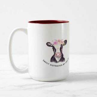 cute cow Two-Tone coffee mug