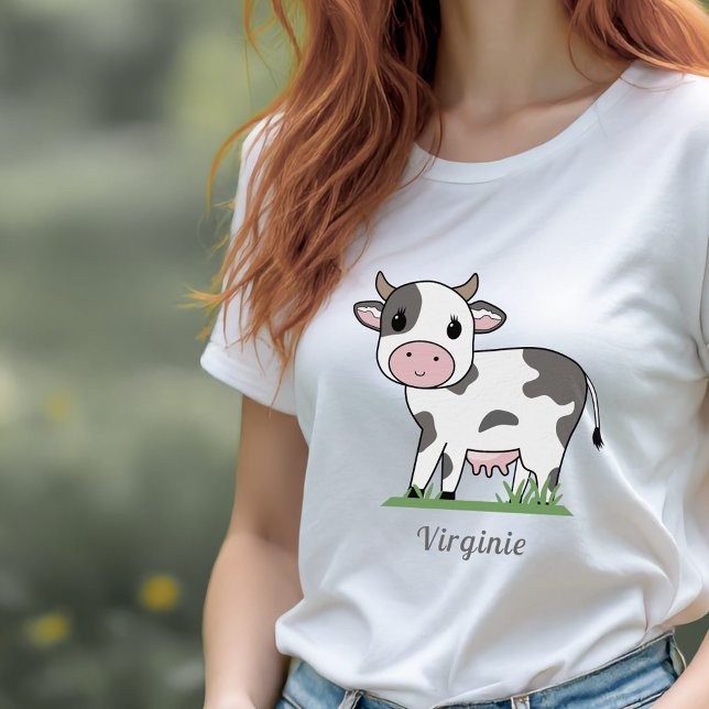 Cute Cow Woman T-shirt (Cute Cow Woman T-shirt)