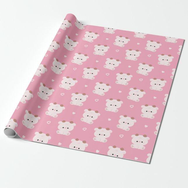 Cute Cow  Wrapping Paper (Unrolled)