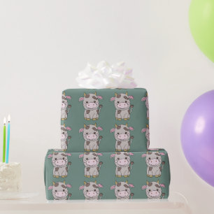 Cute cow wrapping paper