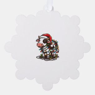 Cute Cow Xmas Kids Teen Girl Boy  Tree Decoration Card