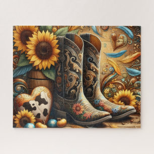 Cute Cowboy Boots Jigsaw Puzzle