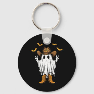 Cute Cowboy Ghost Sheriff Peace Funny Halloween Me Key Ring
