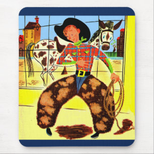 cute cowboy mouse pad