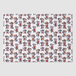 Cute Cowboy Snow Leopard  Tissue Paper