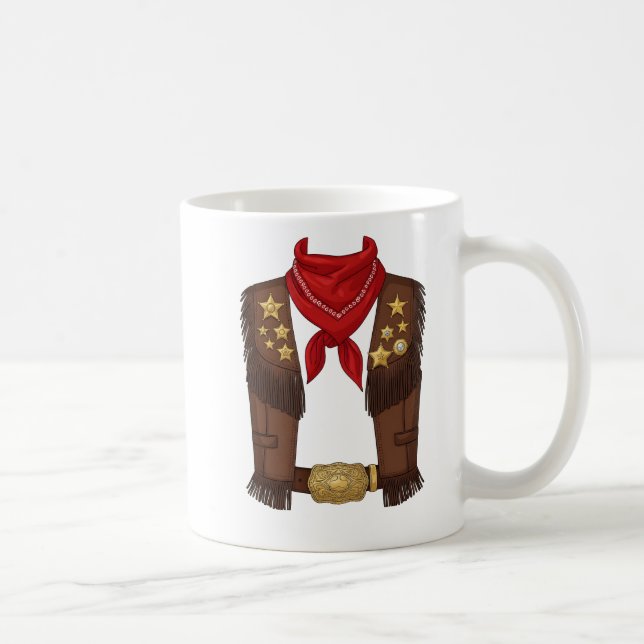 Cute Cowboy Western Cowboy Outfit Men Coffee Mug (Right)