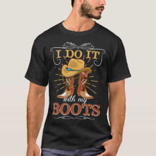 Cute Cowgirl Boots Girls Country Line Dancing Ladi T-Shirt