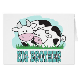 Cute Cows Big Brother Blank Card