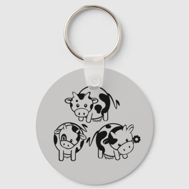 Cute Cows Key Ring (Front)