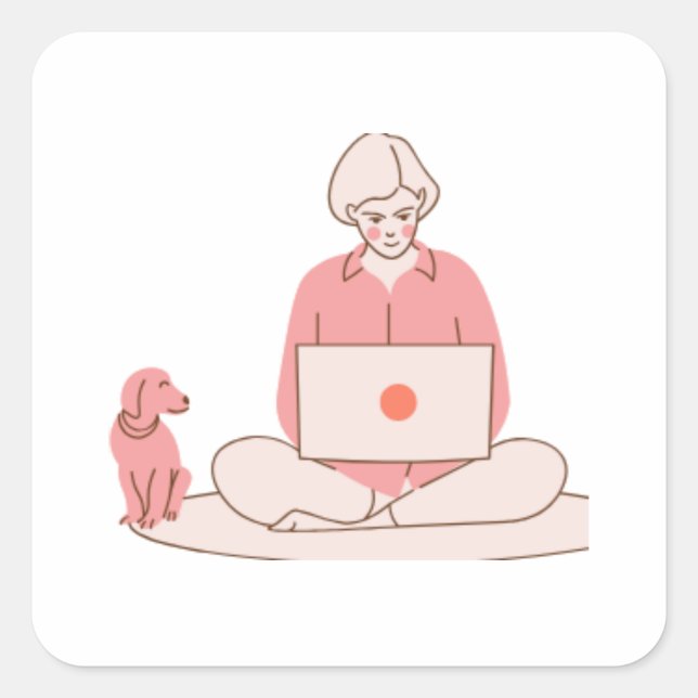 Cute Cozy Aesthetic Girl Sticker (Front)