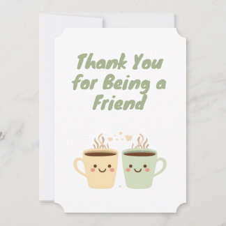 Cute & Cozy Friendship Thank You Card 