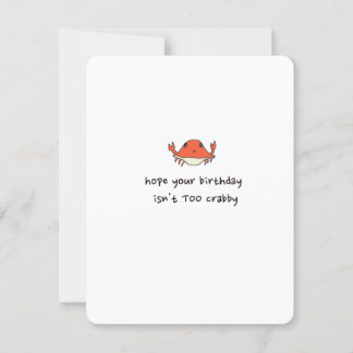 Cute Crab Birthday Card