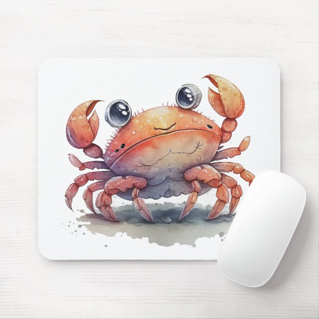 Cute Crab Mousepad (With Mouse)