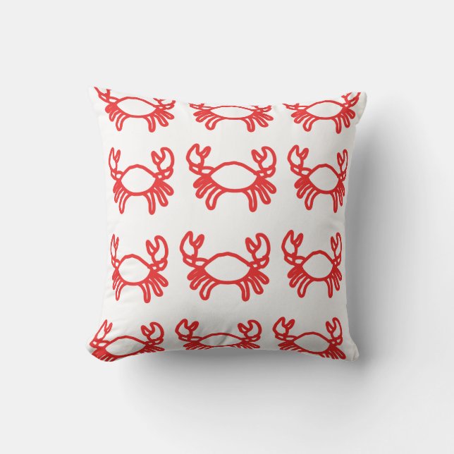 Cute Crab Pattern Cushion (Front)