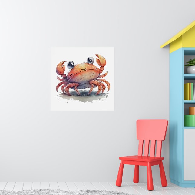 Cute Crab Poster (Nursery 1)