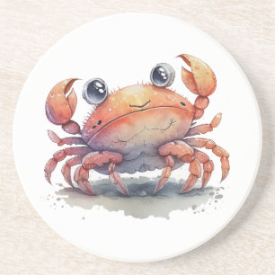 Cute Crab Sandstone Coaster