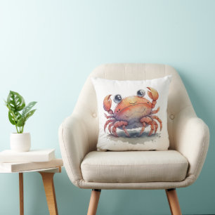 Cute Crab Throw Pillow