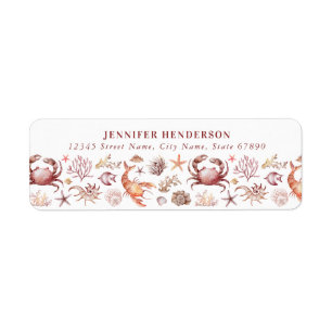 Cute Crabs Return Address Labels