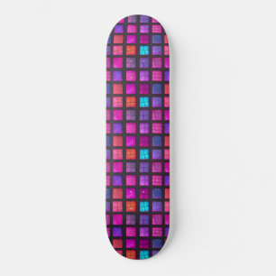 Cute Cracked Pink Mosaic Ceramic Tiles Pattern Skateboard