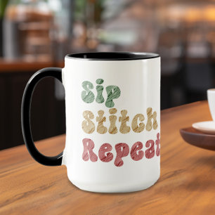 Cute Crafter Crochet Knitting Sewing Mug