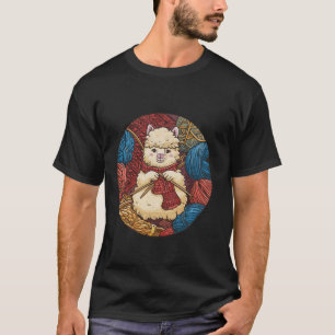 Cute Crafting Animal Knitting and Alpaca Lover Yar T-Shirt