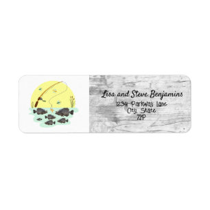 Cute Crappie Fishing Rod Pond Fish Return Address Return Address Label