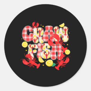 Cute Crawfish Boil Cajun Seafood Festival Lobster Classic Round Sticker