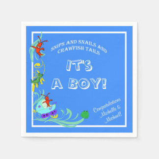 Cute Crawfish Cajun Baby Boy Napkin