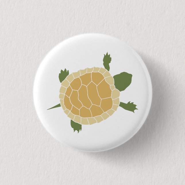 Cute Crawling Little Turtle Tortoise 3 Cm Round Badge (Front)