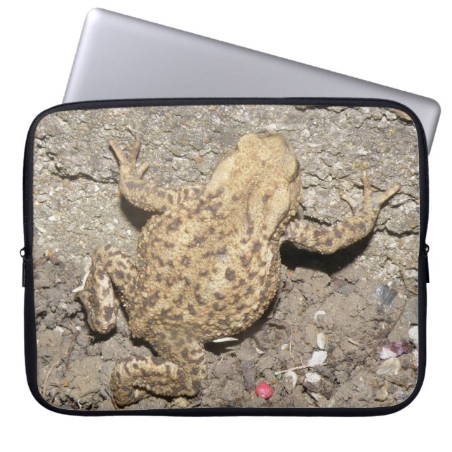 Cute Crawling Toad Laptop Bag (Front)