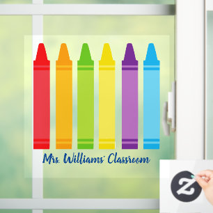 Cute Crayon Elementary School Teacher Custom Class