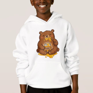 Cute Crayon Teddy Bear Eating Honey Coffee Mug