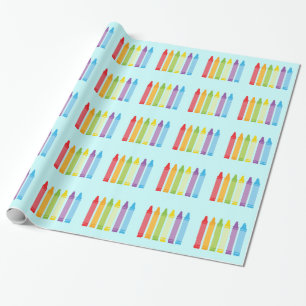 Cute Crayon Wrapping Paper