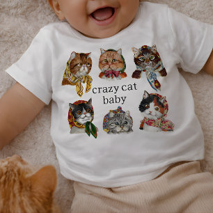 Cute Crazy Cat Baby – Funny Cat Lover Infant T-Shirt