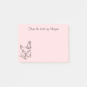 Cute Crazy Chicken Lady Farm Farmer Rooster Post-it Notes