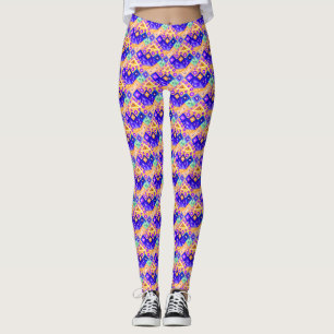 Cute crazy colourful triangles patterns leggings