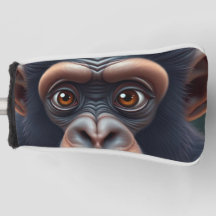 Cute Crazy Funny Chimpanzee Anime Portrait